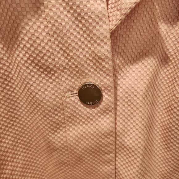 LIZ & CO. pink Short Vintage Vibes Blazer size L - Picture 5 of 11